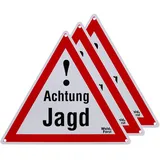 WALD & FORST Warnschild Achtung Jagd – 3er-Pack