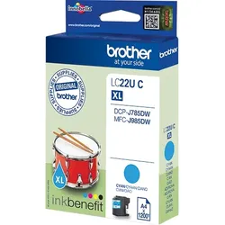 Tinten BROTHER LC22UC BROTHER MFCJ985DW TINTE CYAN