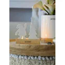 Lichtobjekt Sandane Santa 12cm cremeweiß