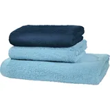 Erwin Müller Handtücher Frottier-Set "Heidenheim" 3-teilig, Frottier, Walk-Frottier Uni blau
