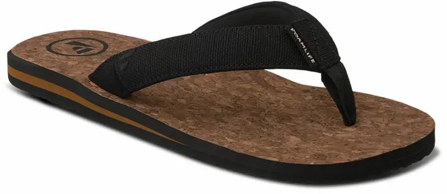 FoamLife Herren Mully Cork Zehentrenner - 42 - Black