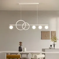 LED Pendelleuchte Esstischlampe Küchenlampe Hängend Lampen Dimmbar Hängelampe Modern LED Pendelleuchte Esstisch Wohnzimmer Schlafzimmer Hängeleuchte Höhenverstellbar Pendellampe (weiß, 95cm)