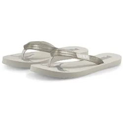PUMA Damen Badesandalen - Cozy Flip Wns Stardust, Zehentrenner, Badeschuhe Silber EUR 42