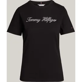 Tommy Hilfiger Script Kurzarm-T-Shirt Nos Black 2XS