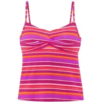 S.Oliver Bügel-Tankini-Top Damen pink bedruckt Gr.36 Cup C