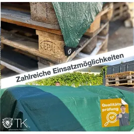 TK Gruppe 3x4 m Abdeckplane wasserdicht - 200 g/m2 Gewebeplane - Plane für Holz mit Ösen mit zusätzlicher Eckverstärkung