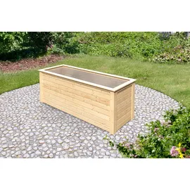 Karibu Hochbeet 28 mm 245 x 85 x 92 cm natur