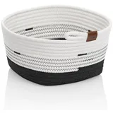 Kela Aufbewahrungskorb Hedda 28 x 23 x 15 cm weiß-schwarz
