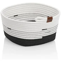 Kela Aufbewahrungskorb Hedda 28 x 23 x 15 cm weiß-schwarz