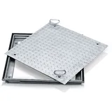 ZARGES Schachtabdeckung Aluminium 1000 x 1000 mm Außenmaß 1.160 x 1.160 mm