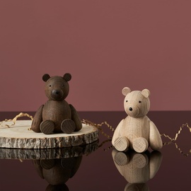 Lucie Kaas - Teddy Holzfigur, H 13,5 cm / Eiche