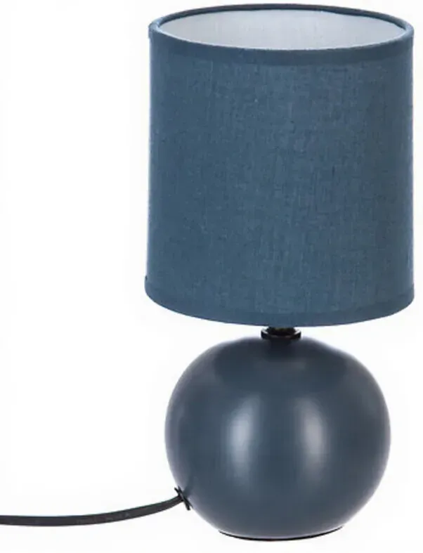 Timéo Kugelleuchte Schlafzimmerlampe Schreibtischlampe Nachttischlampe - Höhe 25 cm - Blau - Ohne Leuchtmittel - Kompatibel mit E14-Leuchtmitteln