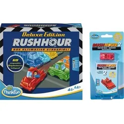 THINKFUN 76440 + 76451 Rush Hour Deluxe + gratis Rush Hour Erweiterung 2