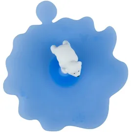 LURCH 210832 Mein Deckel Beach Arctic Summer Eisbär, Glasabdeckung aus BPA-freiem Premium-Platin-Silikon, Ø 10,5cm