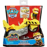 Spin Master PAW Patrol Moto Pups Rubbles Motorrad mit Spielfigur, Fahrzeug mit Rückzugs- und Wheelie-Funktion, ab 3 Jahren, Basis Fahrzeug (Basic Vehicle