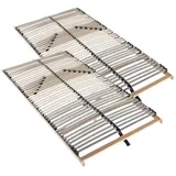 Sleepneo Lattenrost 180x200, Lattenrahmen aus Buche, 7 Komfortzonen, 42 Latten, Federholzrahmen Made in Germany, Lattenrost Selbstmontage, Traglast 150Kg