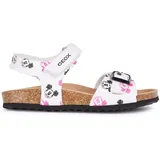 GEOX J Adriel Girl C Sandal, White/Black, 33 EU