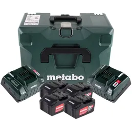 Metabo Basis Set 4 x 5,2 Ah + 2 x Schnellladegerät ASC Ultra + Metaloc