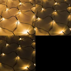 esotec Lichterkette Kunststoff 1,5x1,5m 144 LEDs inkl. Zuleitung 3m schwarz
