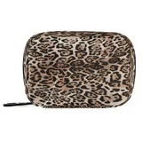 Tragbare Tabletten-Tasche mit Reißverschluss, für 7 Tage, Pillenbehälter, Medikamente und Nahrungsergänzungsmittel, Vitamin-Organizer, Reise-Pillendose, Leopardenhaut