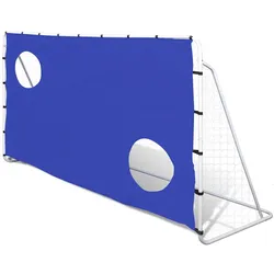 Fußballtor mit Torwand 240x92x150 cm Stahl Hochwertig