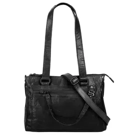 Spikes & Sparrow Shopper echt Leder schwarz