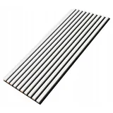 EmsCraft24 Akustikpaneele 1,228m2 - 275cm x 46cm x 1.8cm - | Akustikpaneel | Lamellenverkleidung | Wandverkleidung | Akustikfilz | Wandpaneele auf filz (015 - Weiß Matt)