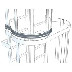 Rückenschutzbügel, 3⁄4-Bügel für seitlichen Ausstieg, ø700mm, Aluminium natur - natur
