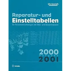 Reparatur- und Einstelltabellen, Ausgabe 2000/2001
