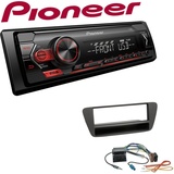 Pioneer 1-DIN Autoradio USB AUX Android Einbauset für Audi Q3 ab 2011 schwarz