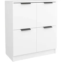 vidaXL Sideboards 2 Stk. Weiß 60x30x70 cm Holzwerkstoff