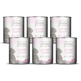 MjAMjAM Premium Nassfutter für Katzen saftiges Huhn und Wildlachs 6 x 800 g
