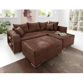 Collection AB Hocker John Mikrofaser 100 x 40 x 70 cm Braun