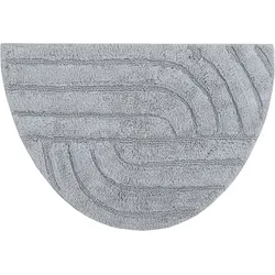 Badematte ANDAS "Marie Streifen, Scandi, Boho, modernes Muster" Gr. 8, grau, H:13mm, Baumwolle, Badematten, Hoch-Tief-Struktur, 100% Baumwolle