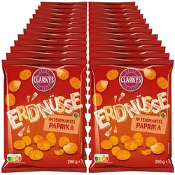 Clarkys Erdnüsse im Teigmantel Paprika 200 g, 24er Pack