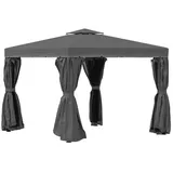Outsunny Faltpavillon 2,96 x 2,7 m Dunkelgrau