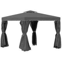 Outsunny Faltpavillon 2,96 x 2,7 m Dunkelgrau