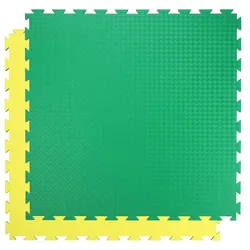 TRENDY SPORT Sportmatte Bodenmatte Standard - 100x100x2 cm Grün/Gelb