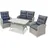 BellaVista Monte Carlo Dining-Loungeset Aluminium beige/anthrazit