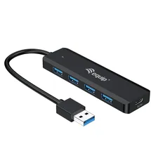 Equip 4-Port-USB-3.2 Gen 1-Hub und Adapter für USB-C