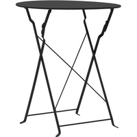 vidaXL 3-tlg. Bistro-Set Stahl Schwarz