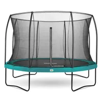 Salta Comfort Edition – ⌀183/213/251/305/366/396/427cm - TÜV geprüft – Schwarz/Grün/Pink - rundes Outdoor Trampolin, Gartentrampolin - Set mit Sprungmatte, Sicherheitsnetz, Federn, Randabdeckung