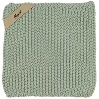 ib laursen Topflappen Mynte gestrickt, 22 x 22 cm, staubig grün