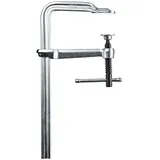 BESSEY Ganzstahl-Schraubzwinge GS16K, Spannweite 160 mm Ausladung 80 mm, Knebelgriff für einfache Kraftübertragung beim Anspannen, Gewicht 0,46 Kg
