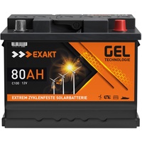 GEL Batterie 80Ah 12V Solarbatterie Wohnmobil Boot Versorgungsbatterie Solar Akku ersetzt 70Ah 75Ah 77Ah 85Ah 90Ah