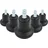 HJH Office Bodengleiter 5x No. 10 Kunststoff/Metall 10 mm/50 mm schwarz