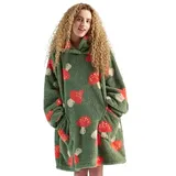 BEDSURE Hoodie Decke mit Ärmeln - Tragbare Decke zum Anziehen Erwachsene Kuschelpullover, Warm Kuscheldecke mit Ärmeln weich Ärmeldecke als Geschenke für Frauen Freundin Mütter