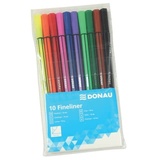 Donau Elektronik DONAU Fineliner farbsortiert 0,4 mm, 10 St.