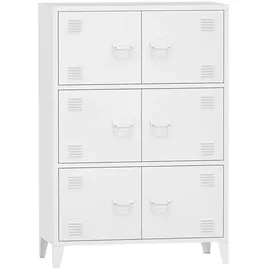 [en.casa] Hamina Aktenschrank 80 x 40 x 113 cm Weiß