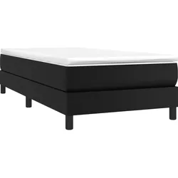 vidaXL Bettgestell Schwarz 100x200 cm Kunstleder